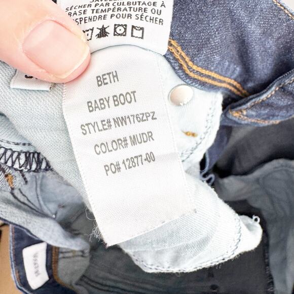 Hudson Beth Baby Boot Cut Jeans Dark Wash Mid Rise Size 32 Y2K Style Color MUDR - Picture 7 of 16